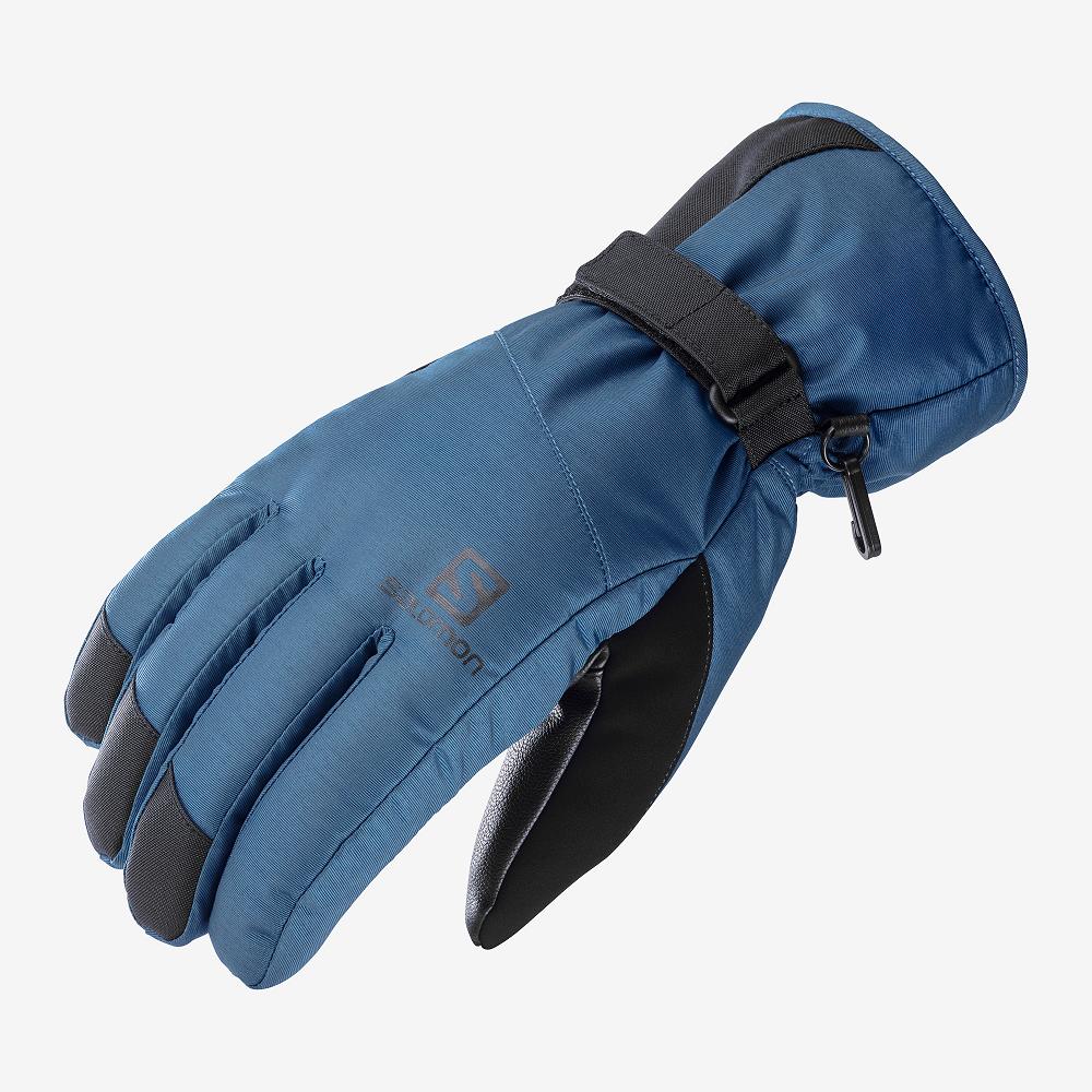 Gants Salomon Homme Bleu Marine - Salomon FORCE DRY M - France (4532-BNZSX)